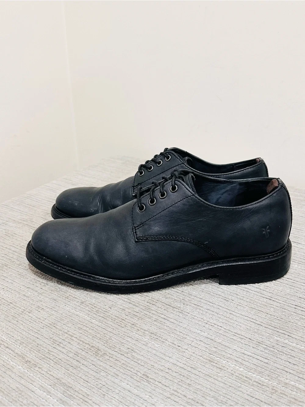 Frye Paul Oxford Men's Shoes Size 10 Dark Charcoal Gray Black Leather 3480271